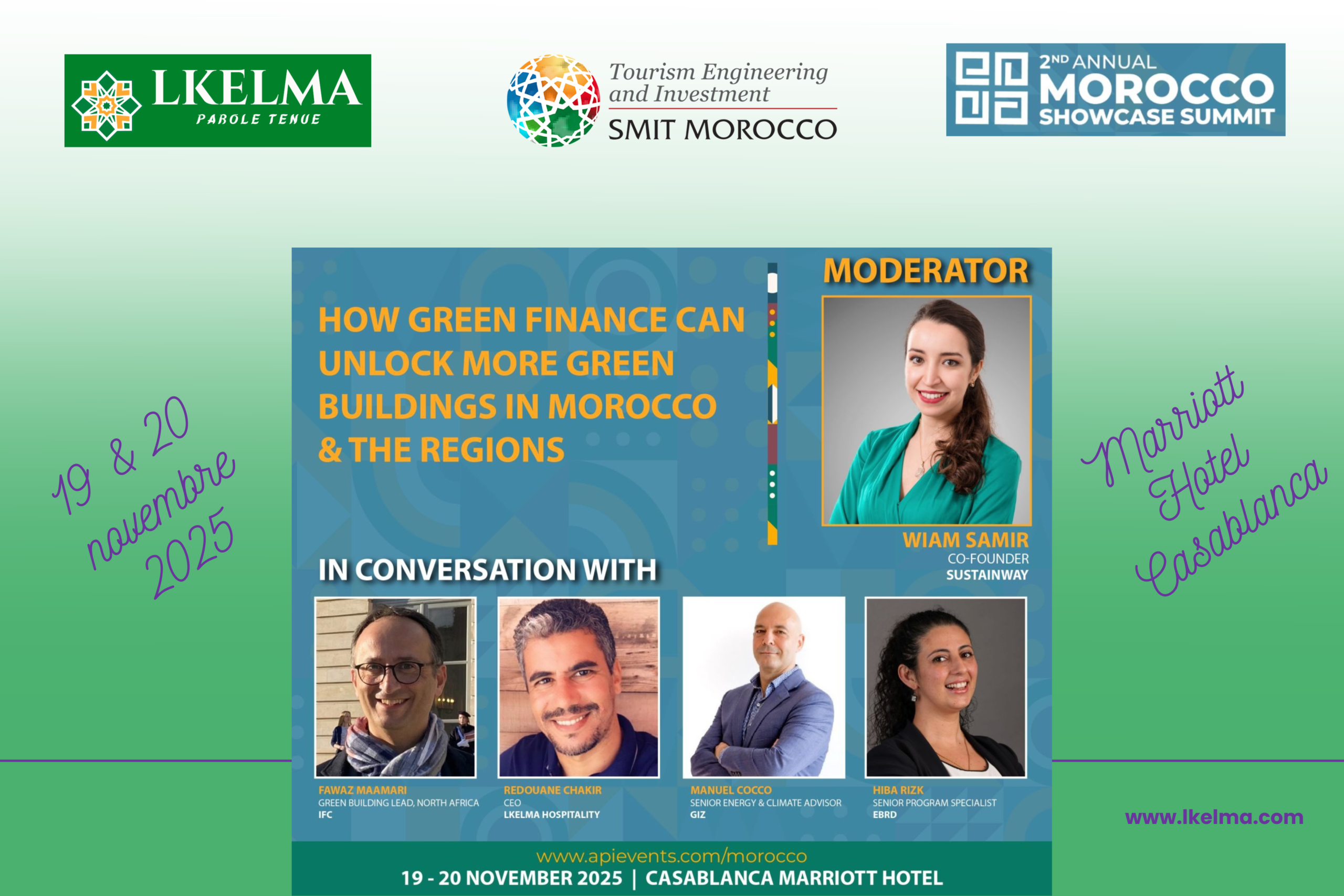 Table ronde sur le financement des constructions durables et écologiques au Maroc avec la participation de Lkelma au Morocco Showcase Summit à Casablanca