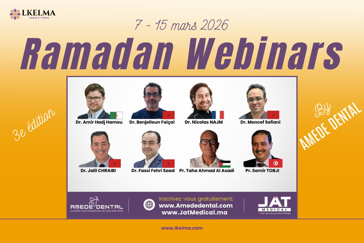 Innovations dentaires présentées lors des Ramadan Webinars 2026 organisés par AMEDE Dental