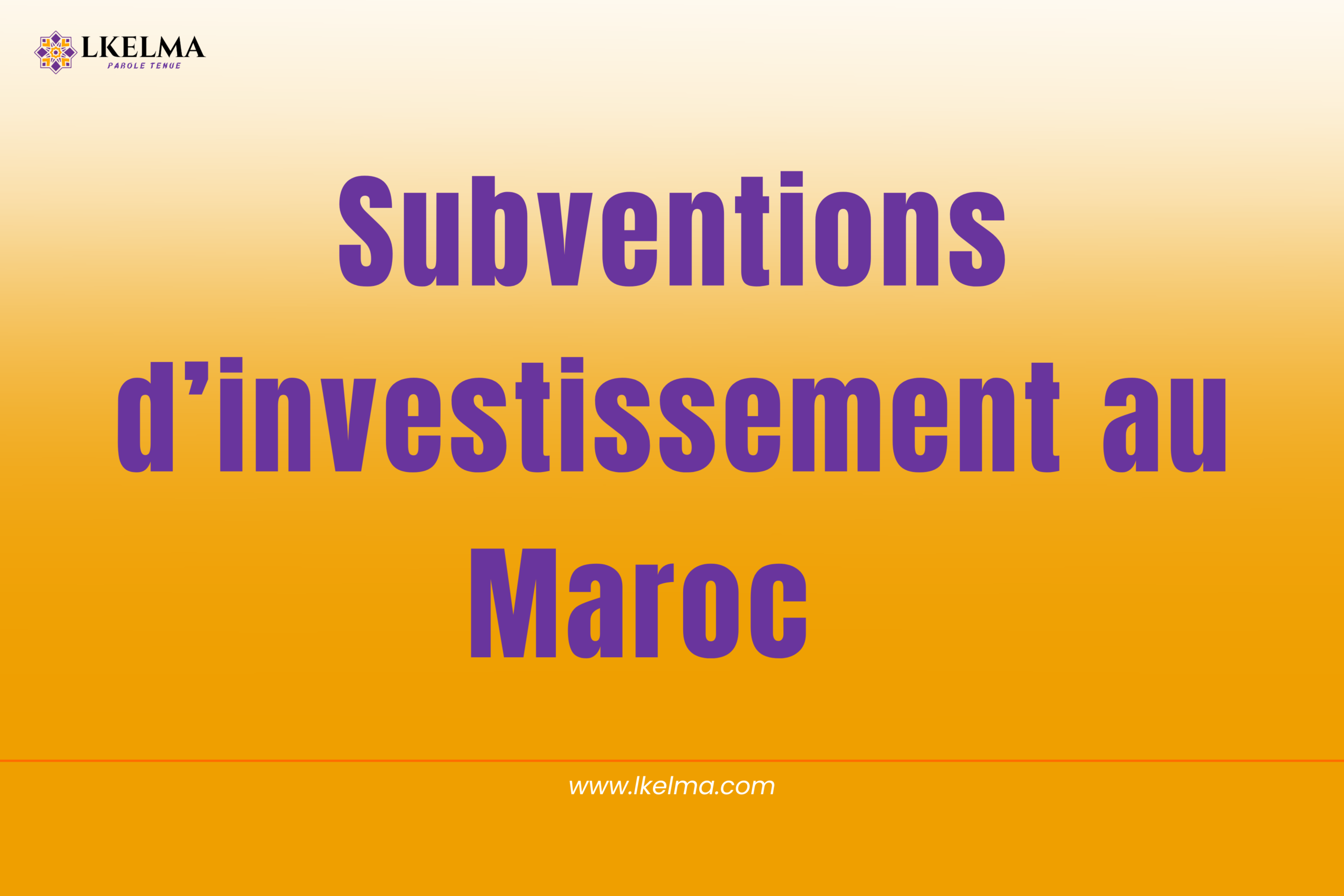 Subventions d’investissement au Maroc pour les projets dépassant 50 millions de dirhams – guide de la Charte de l’investissement